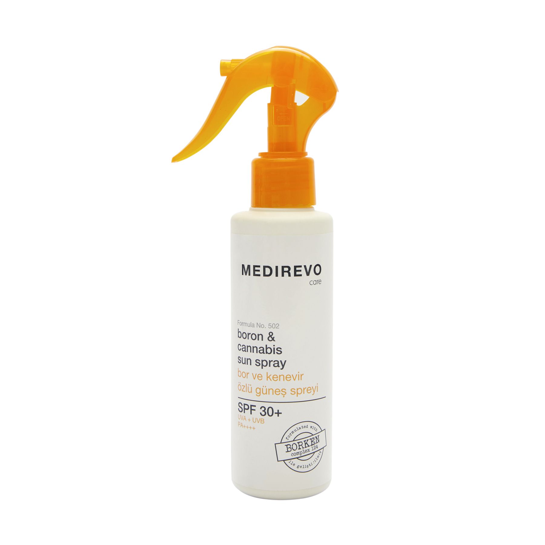 Sonnenspray SPF 30+ mit Hanfsamen und Bor